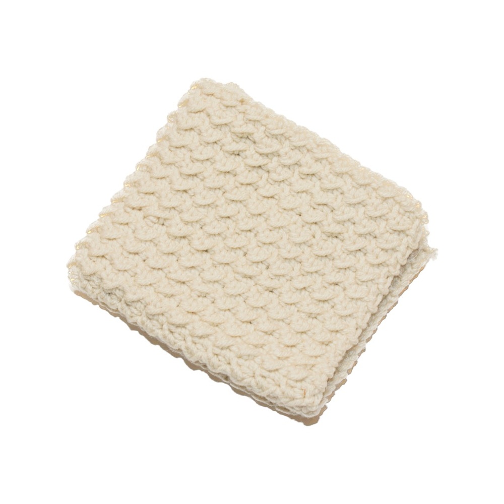Textured Cream Dishcloth 9x9